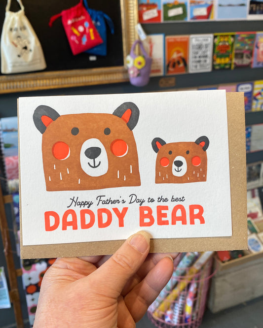 Daddy Bear Letterpress Card