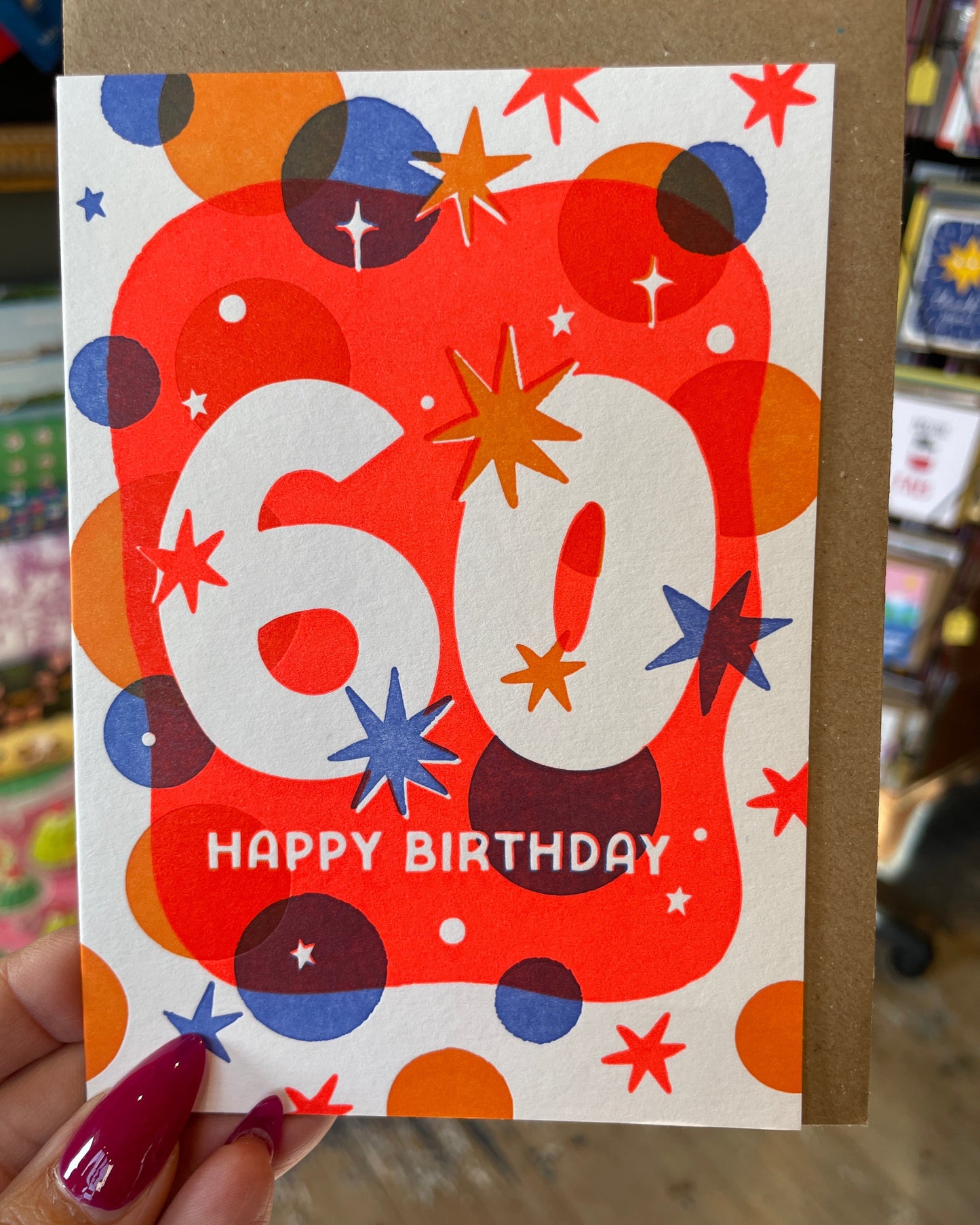 60 Birthday Letterpress Card