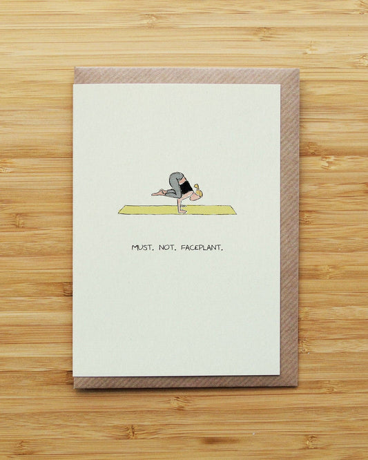 Yoga Faceplant Card