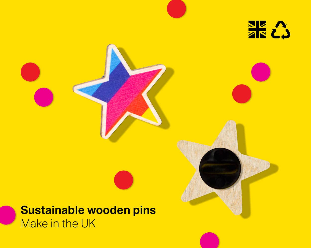 Rainbow star pin