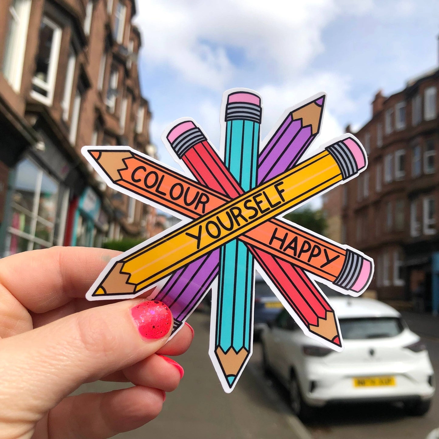 Colour Yourself Happy Sticker