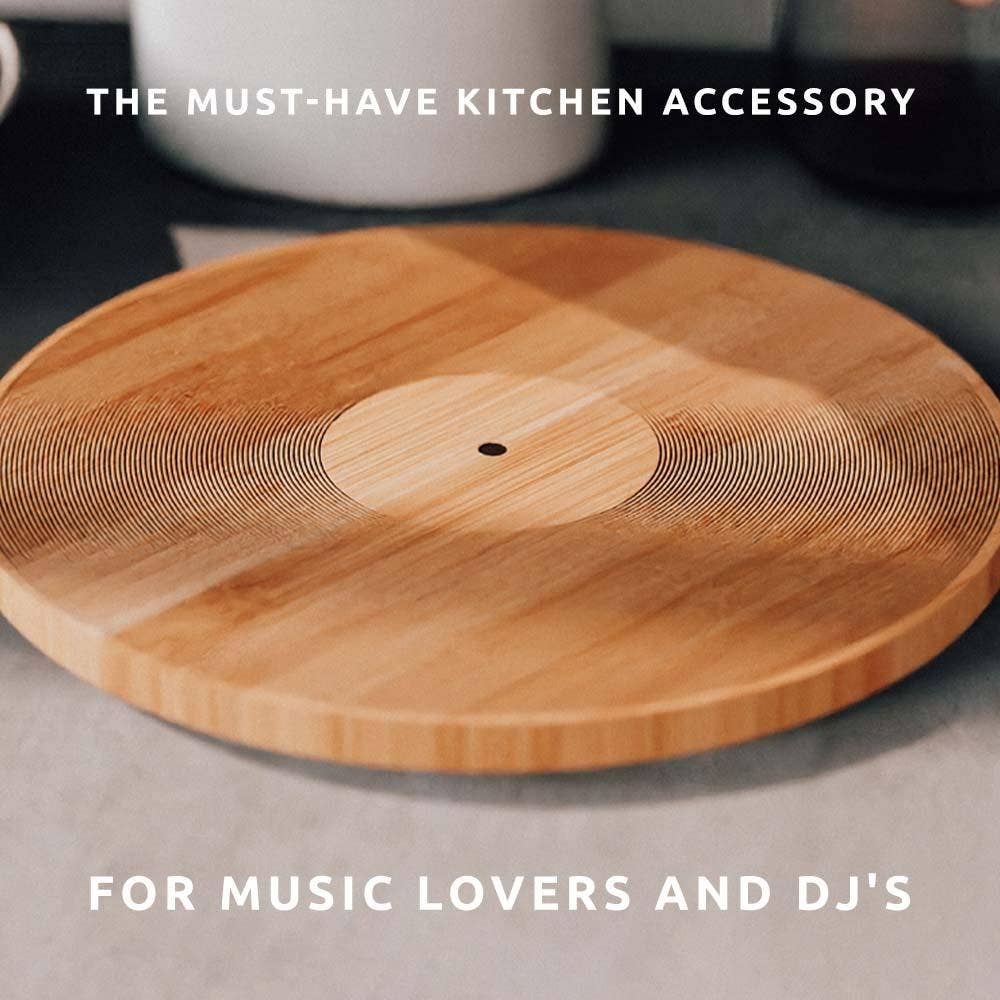 12" Record Bamboo Chopping Board